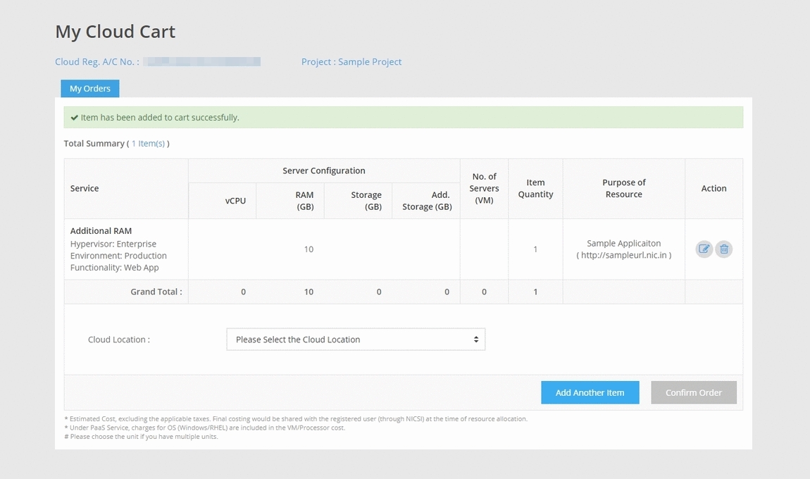 NIC National Cloud Services, Services Available on Cloud